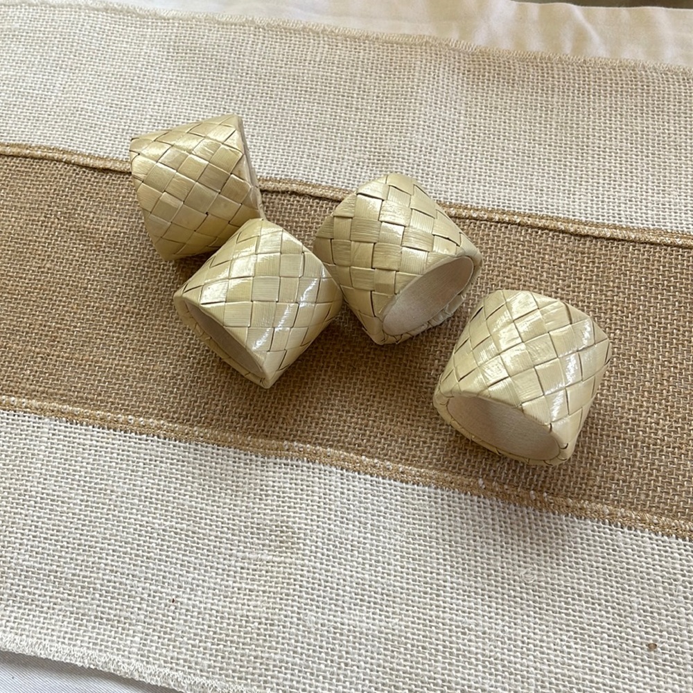 Natural Pandanus Napkin Rings
